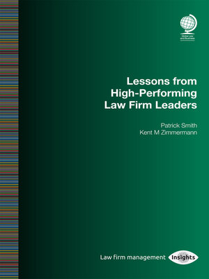 cover image of Lessons from High-Performing Law Firm Leaders
